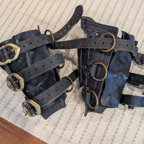 High Quality Leather Rabbit Lined Bracers worth ($200+) - Picture 10 of 11